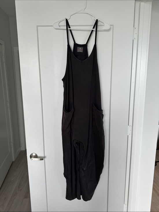 FP Movement by Free People Pants - FP Movement by Free People Black Draped Jumpsuit